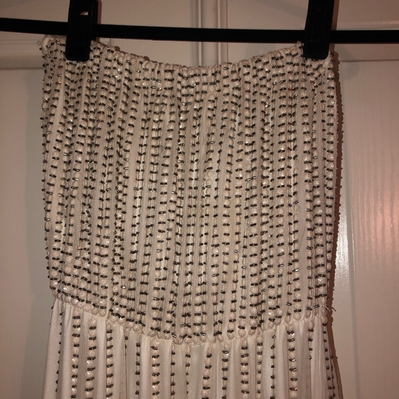 Parker Silk Strapless Beaded Gown - Picture 4 of 6